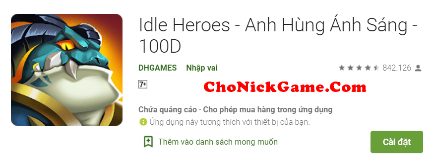 Cho Nick Idle Heroes