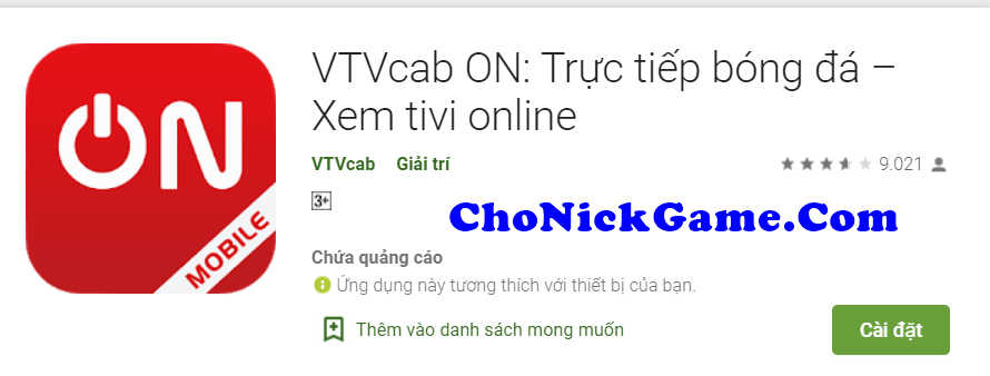 Share tài khoản VTVcab ON